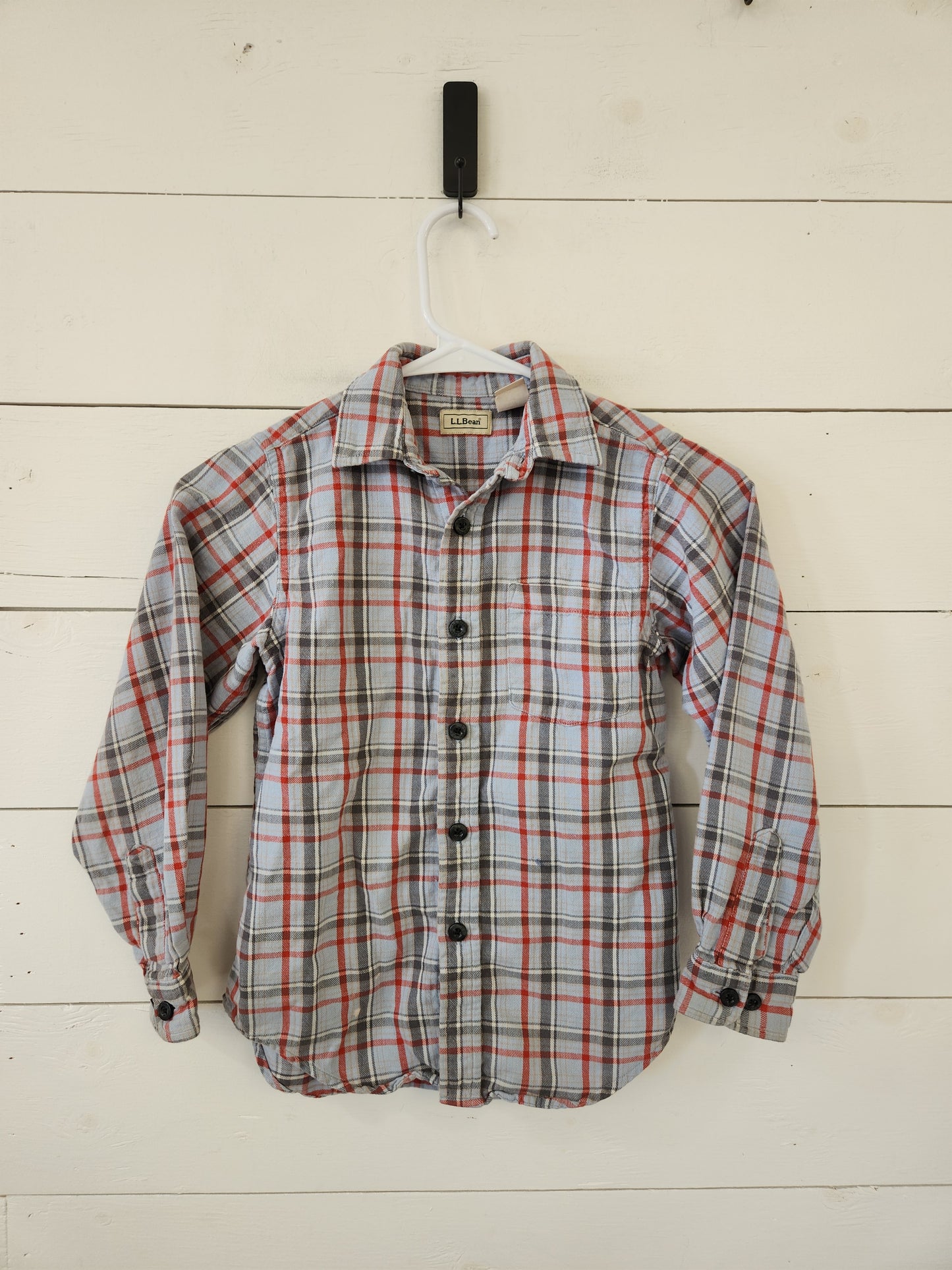 Size 6-7 | LL Bean Grey & Red Flannel