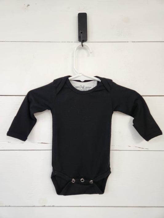 Size NB | Copper Pearl Black Longsleeve Bodysuit