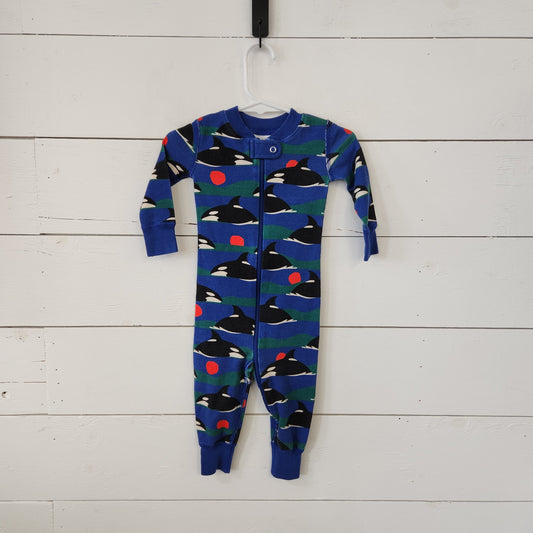 Size 6-12m | Hanna Andersson Orca Romper