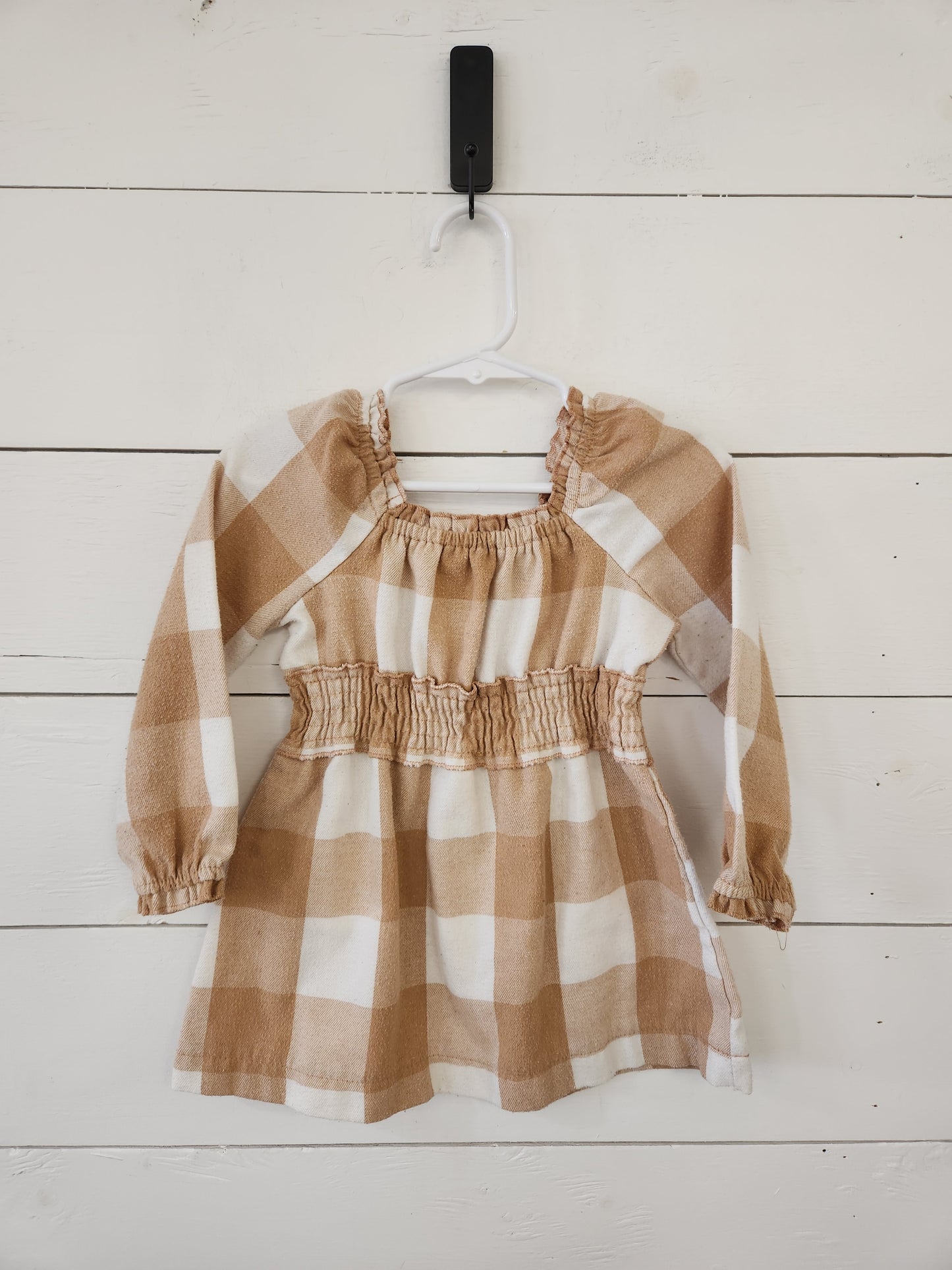 Size 24m | Btween Buffalo Check Tan Dress *piling