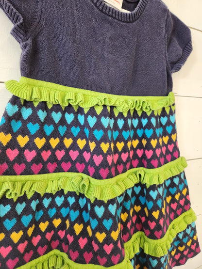 Size 4t | Hanna Andersson Knit Dress Hearts