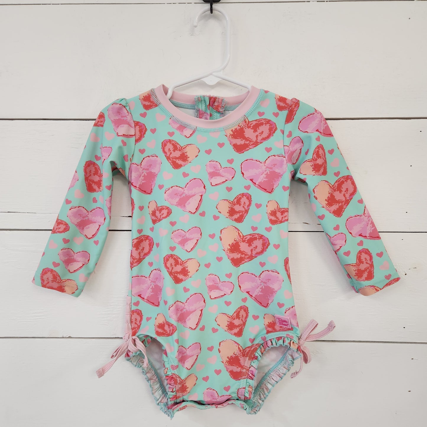 Size 18-24m | Ruffle Butts Heart Swimsuit