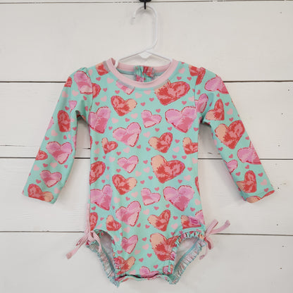 Size 18-24m | Ruffle Butts Heart Swimsuit