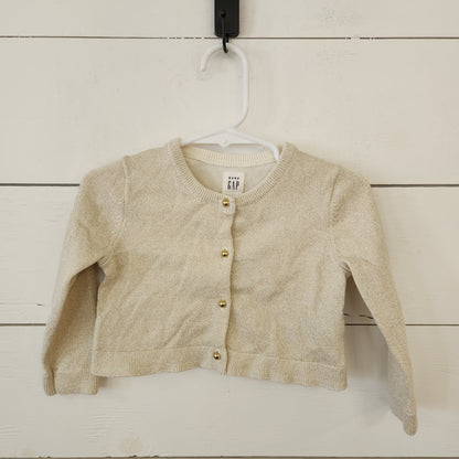 Size 12-18m | Gap Gold Sparkle Crop Sweater
