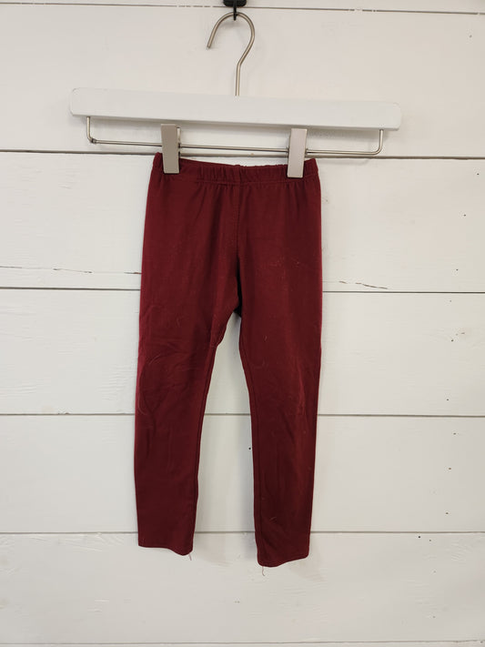 Size 2t | Smile Dot Dot Maroon Leggings