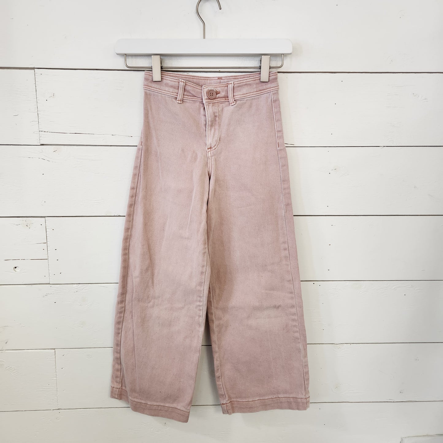 Size 7 | H&M Adjustable Pink Wide Leg Jeans