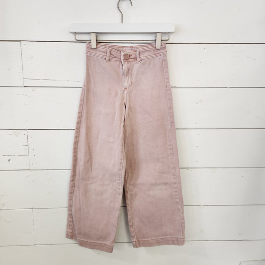 Size 7 | H&M Adjustable Pink Wide Leg Jeans