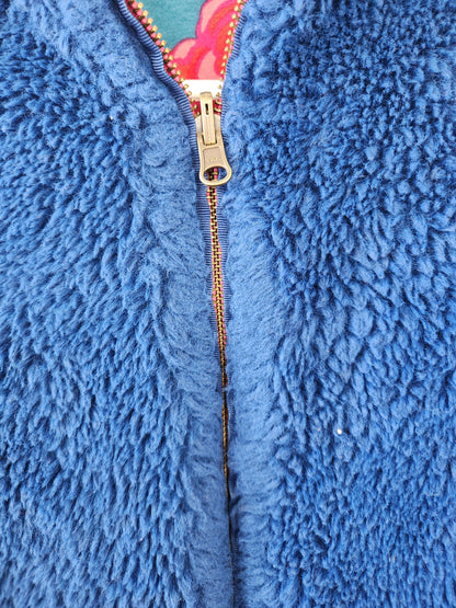 Size 10 | Matilda Jane Blue Fleece Reversible Zip Up Jacket *wear