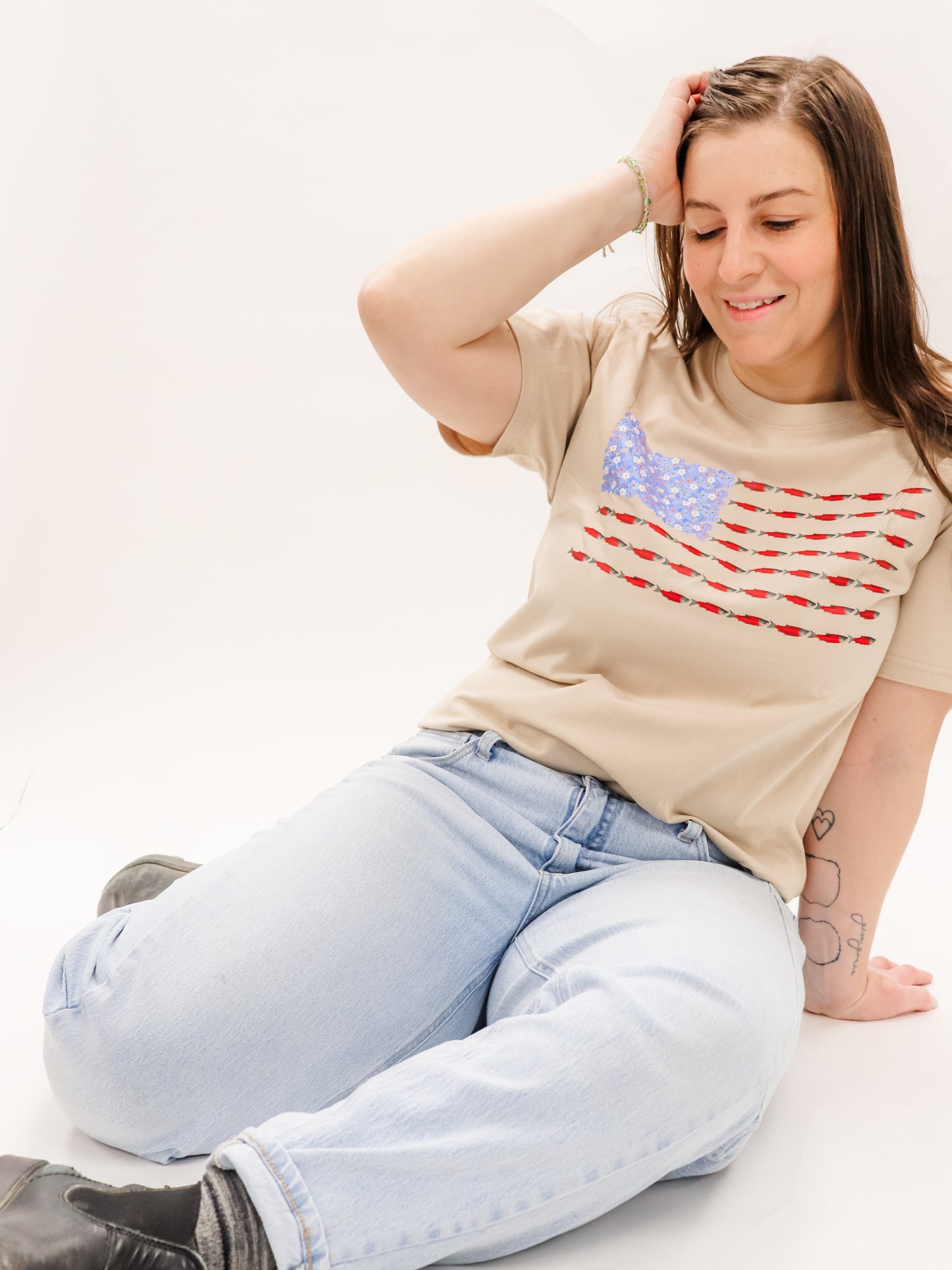 ADULT "Wild & Free" American Flag Graphic