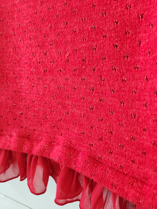 Size 6-7 | Gap Red Ruffle Sweater