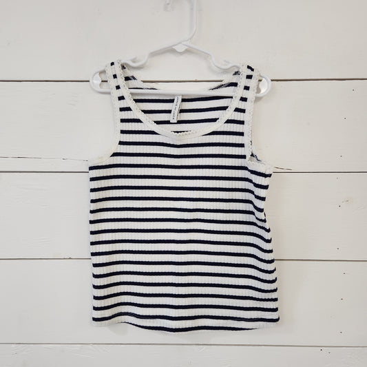 Size 9-10 | Janie and Jack Navy Striped Tank