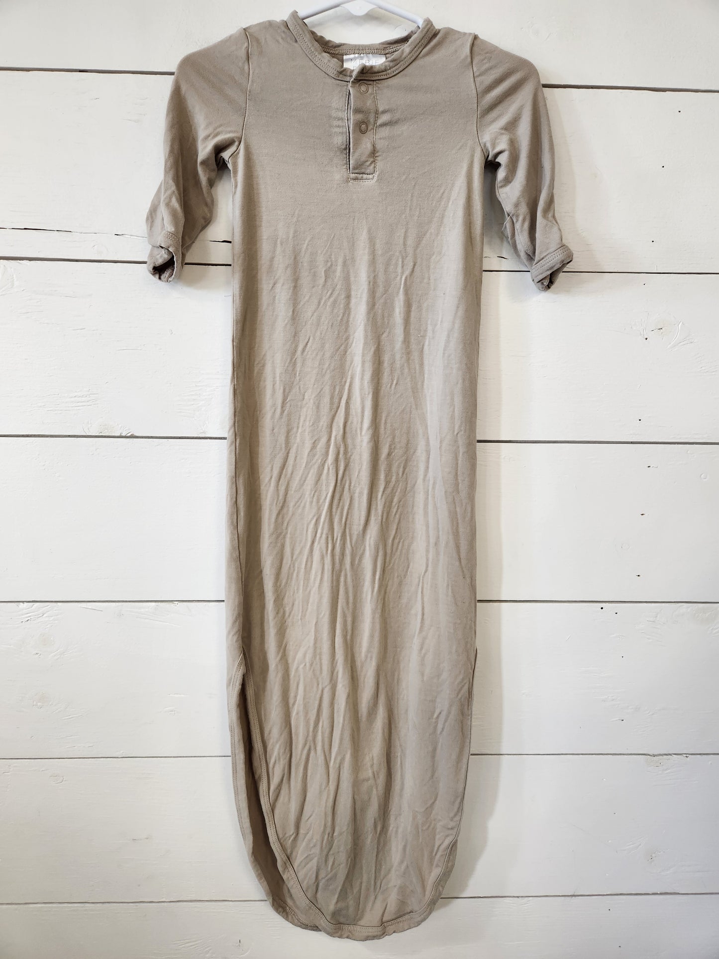 Size 0-3 | Mebie Baby Knotted Gown cream