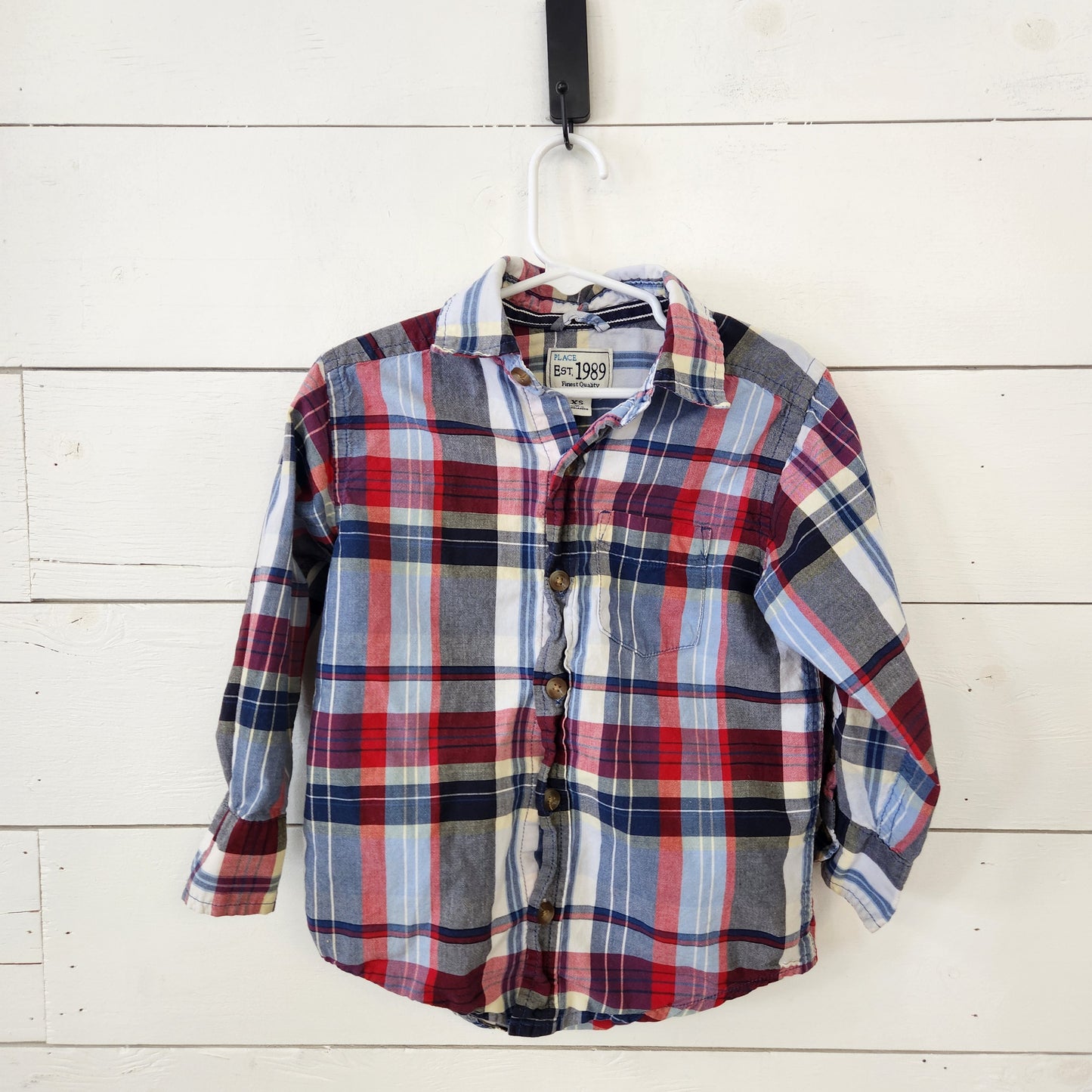 Size 4 | Place Plaid Button-Up Shirt