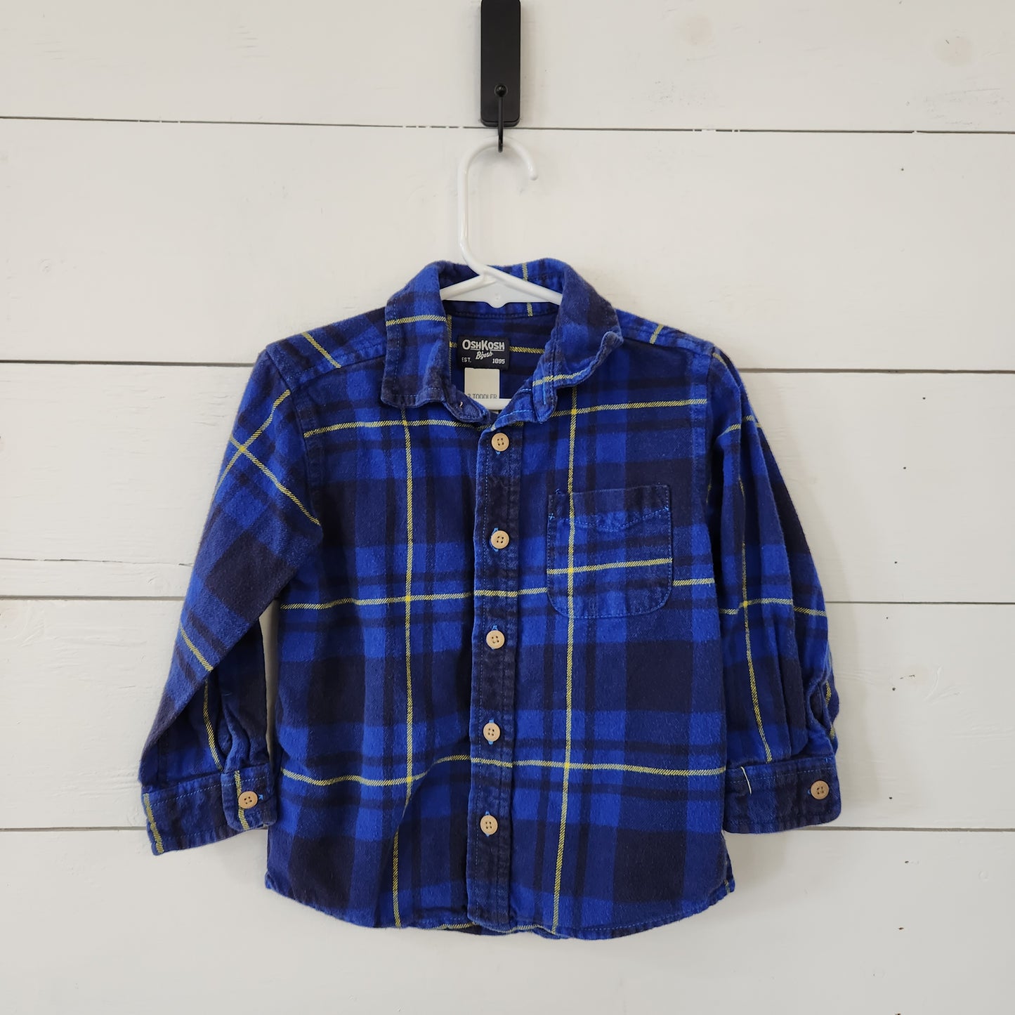 Size 3t | Osh Kosh Blue & Yellow Plaid Flannel