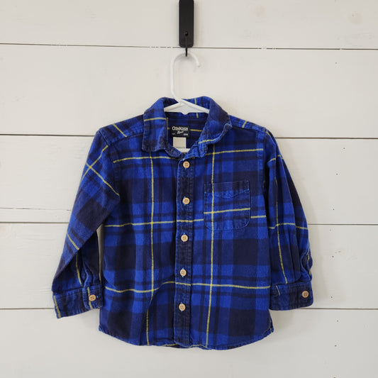 Size 3t | Osh Kosh Blue & Yellow Plaid Flannel