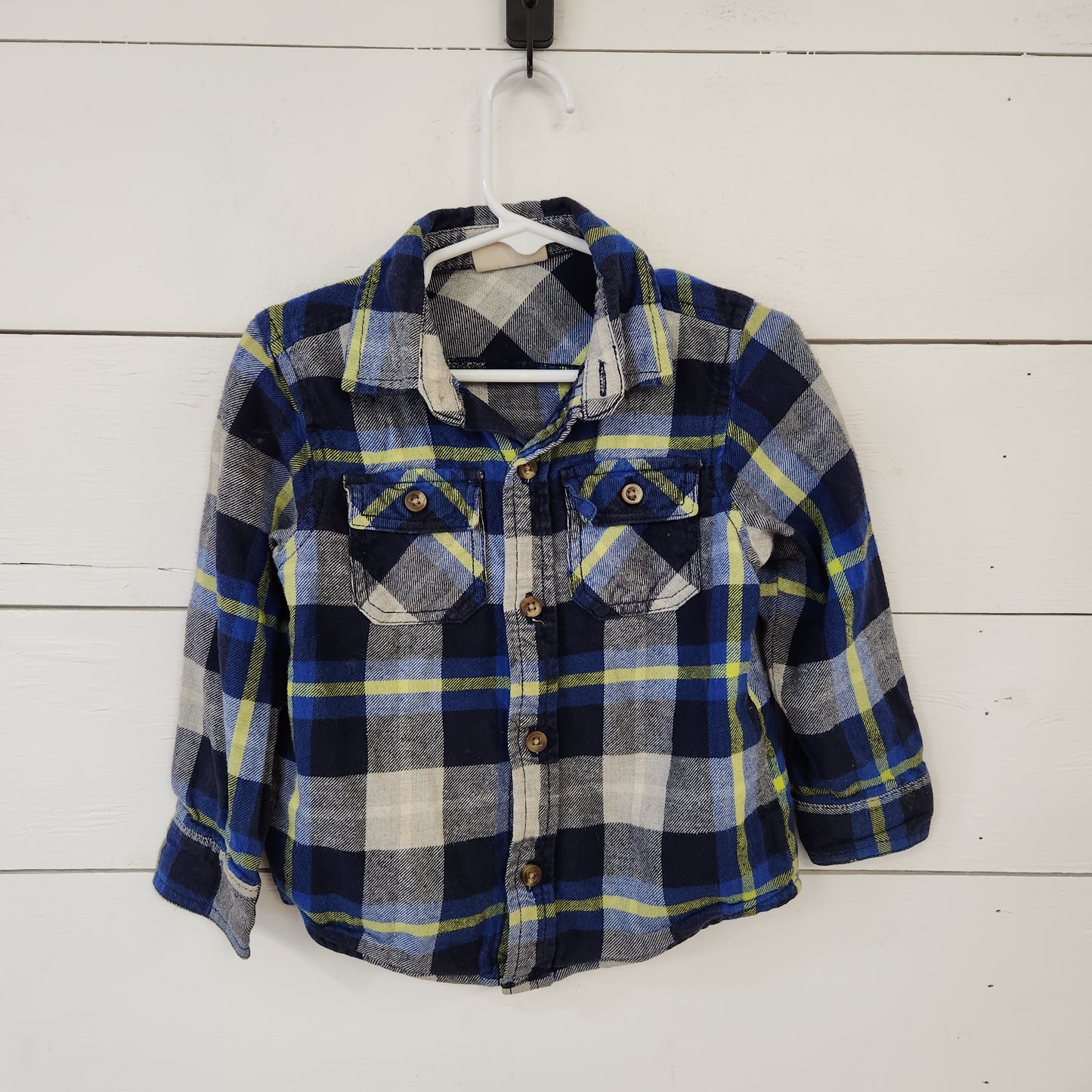 Size 2t | Crazy 8 Navy & Green Flannel