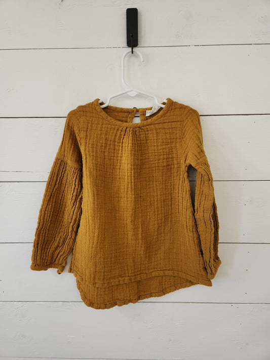 Size 6 | City Mouse Mustard Shirt *stain