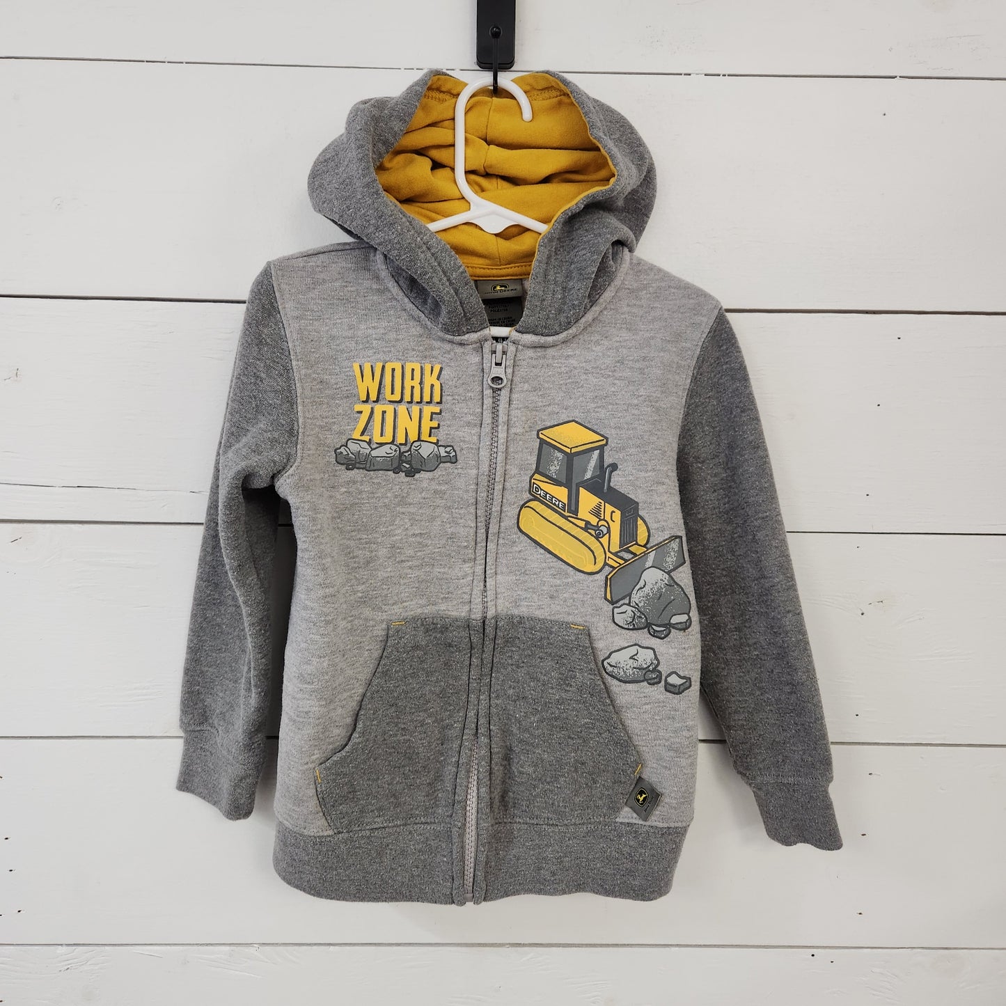 Size 4t | John Deere Grey Work Zone Zip Hoodie