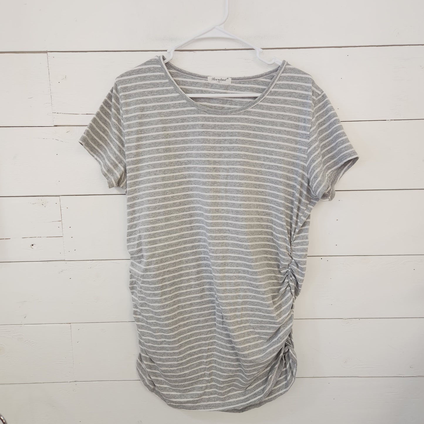 Size XL | Bearsland Grey Striped T-Shirt