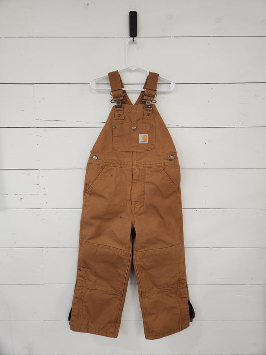 Size 5 | Carhartt Tan Insulated Overalls *staining