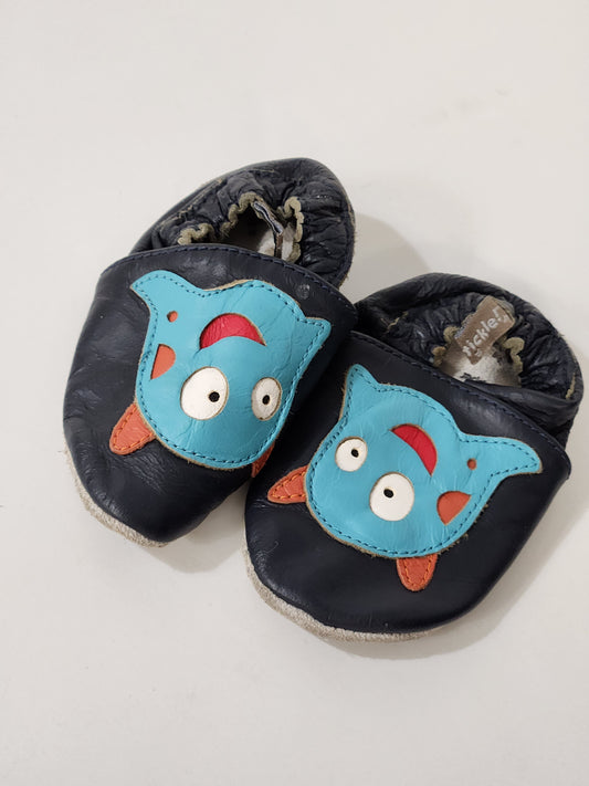Size 6-12m | Tommy Tickle Leather Monster Shoes