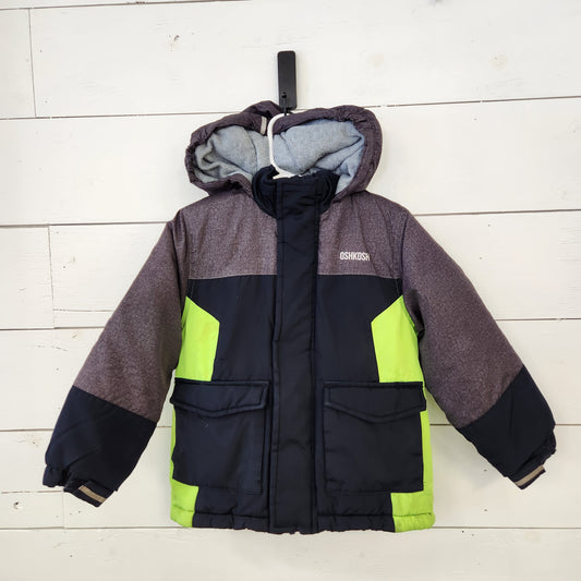 Size 4 | Osh Kosh Navy & Green Coat *staining