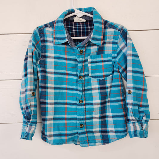 Size 3t | Crazy 8 Blue Plaid Longsleeve
