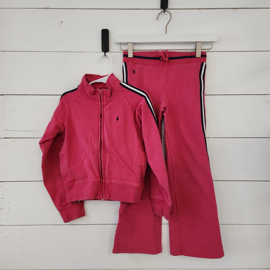Size 6 | Ralph Lauren Pink Zip-Up and Pant Set