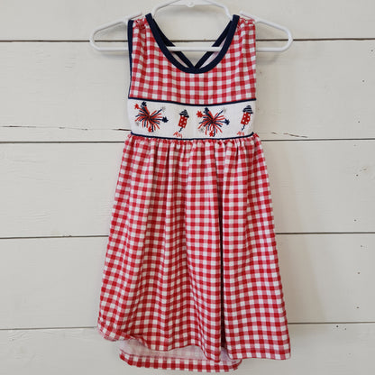 Size 2t | Babeeni Smocked Patriotic Dress