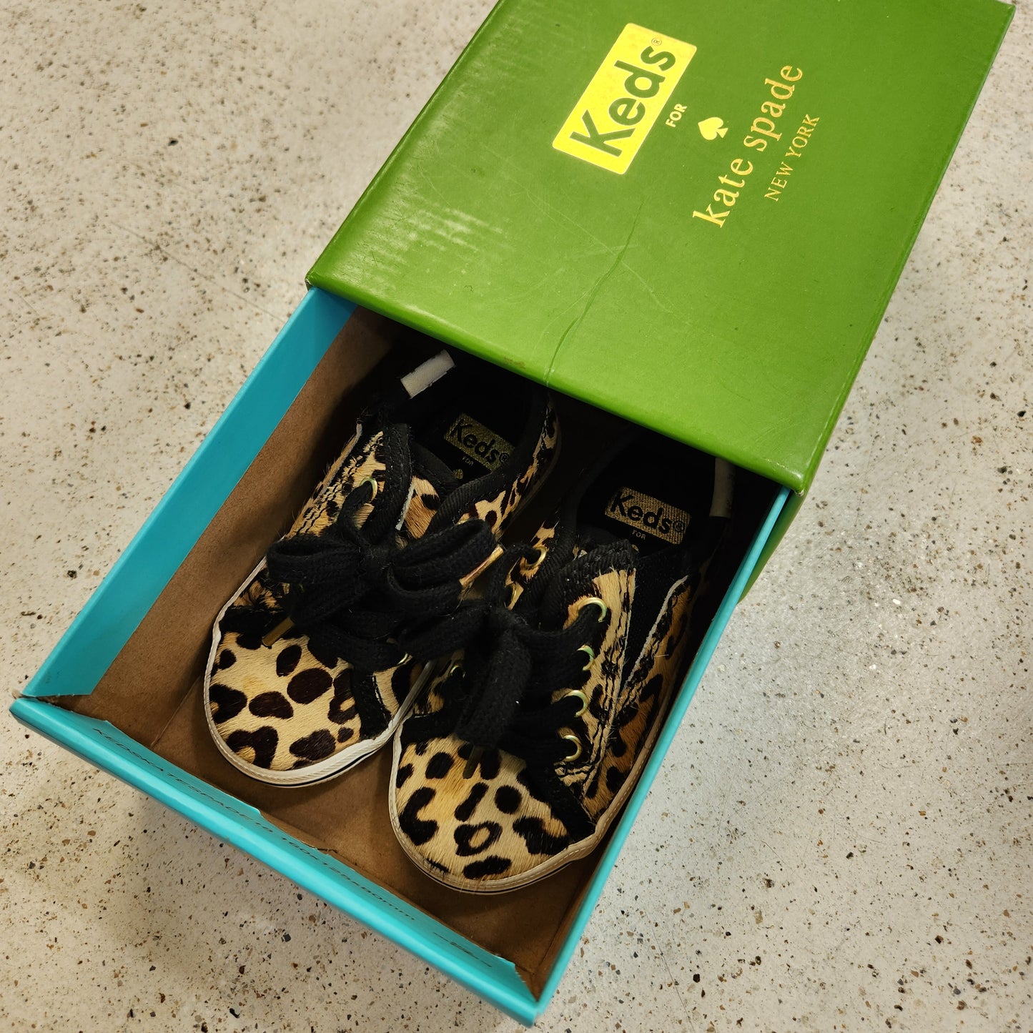 Size 5m | Kate Spade Keds Kickstart Jr. Cheetah Print Shoes NIB