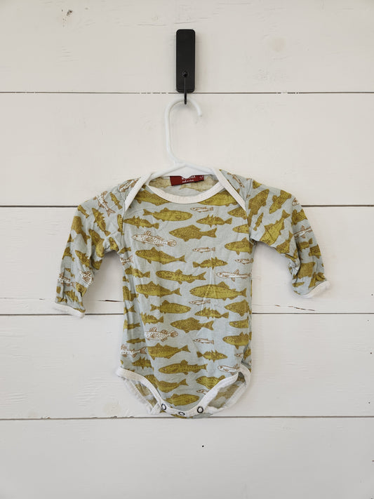 Size 3-6m | Milkbarn Fish Bodysuit