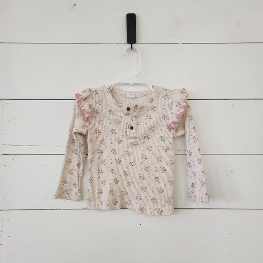 Size 24m | Tahari Floral Long Sleeve Shirt