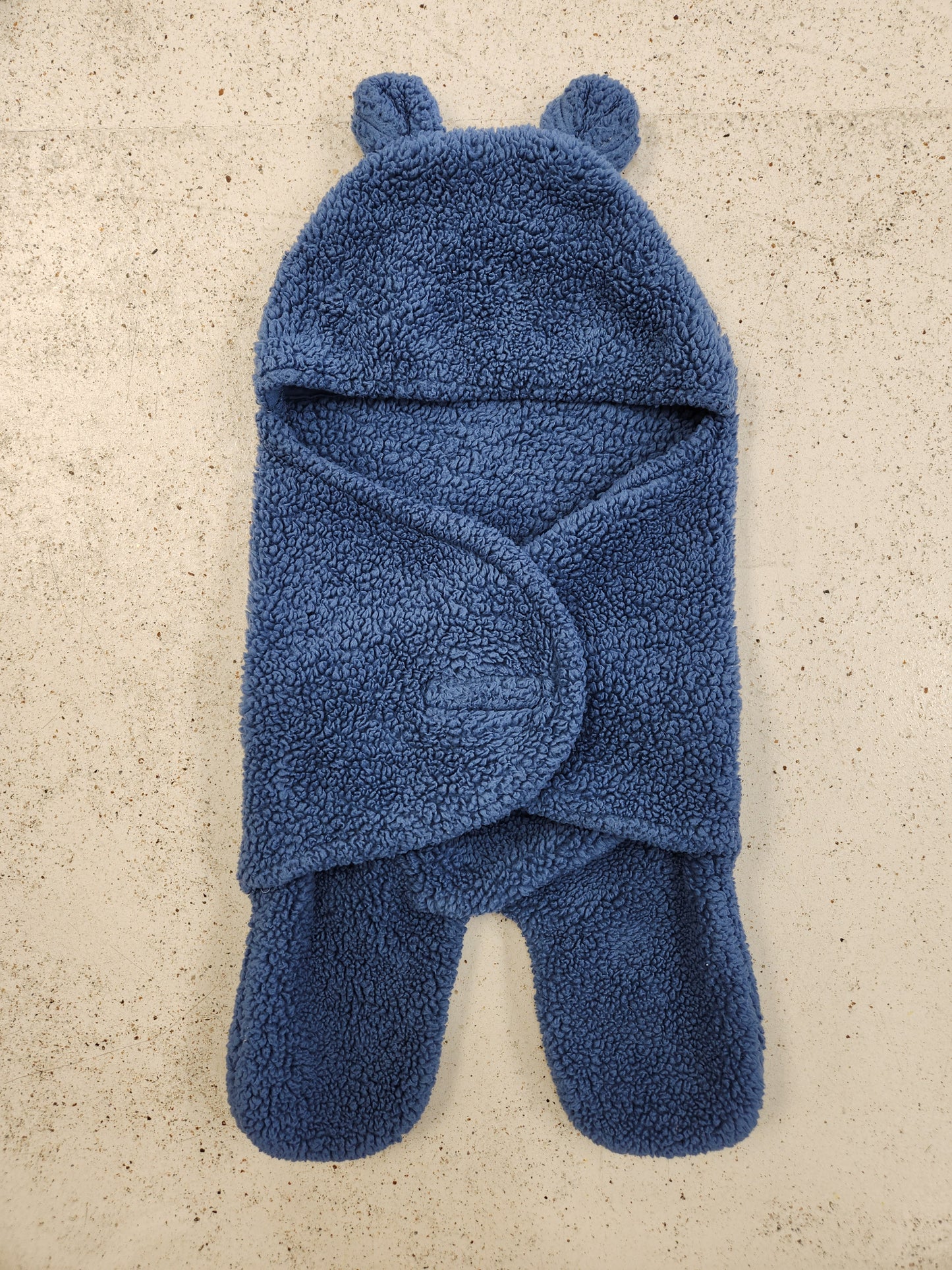 Size S | Blue Snail Blue Bear Fleece Bunting