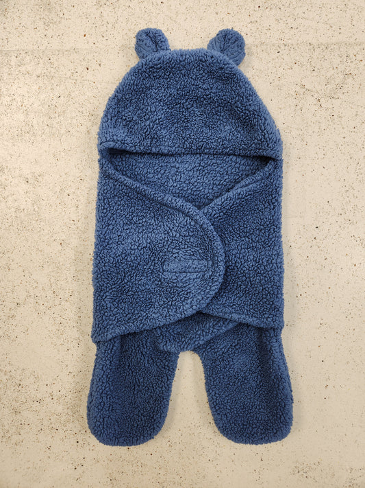 Size S | Blue Snail Blue Bear Fleece Bunting