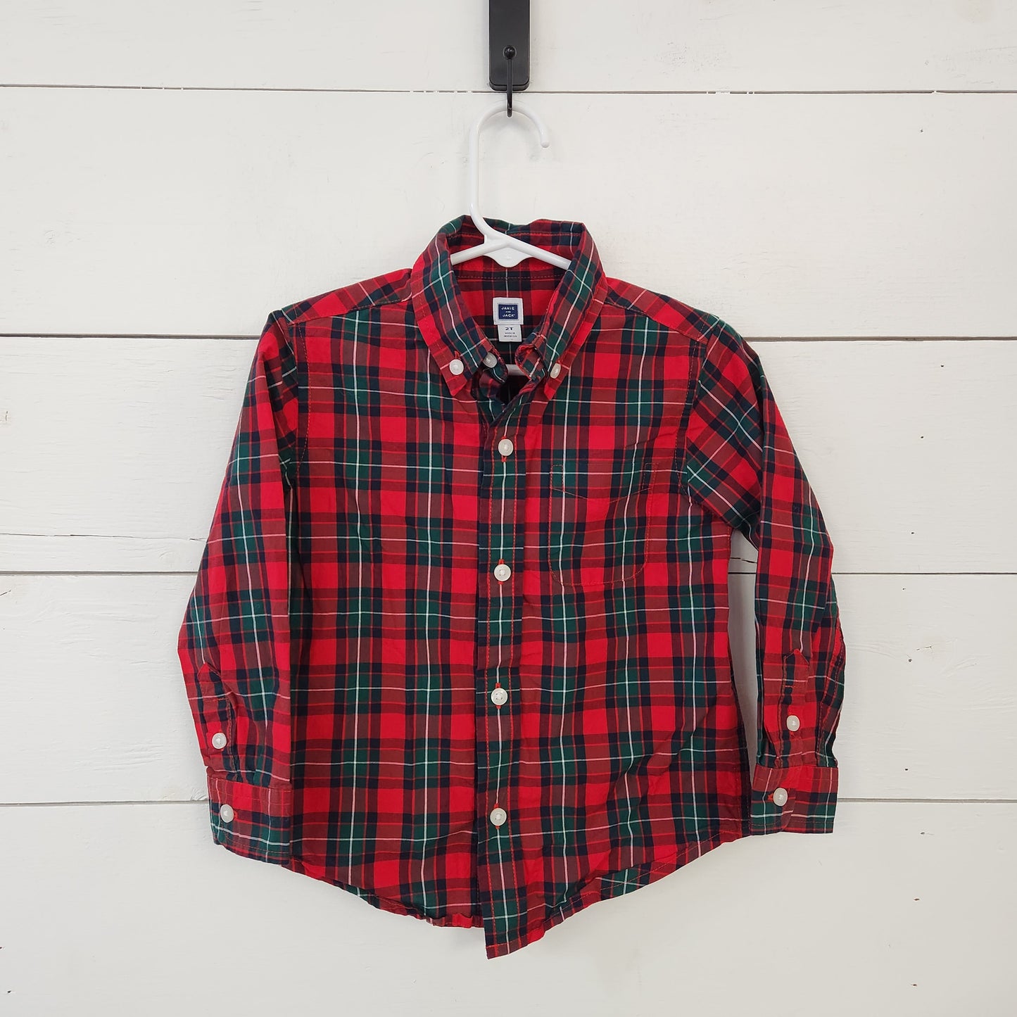 Size 2t | Janie and Jack Red Plaid Buttondown