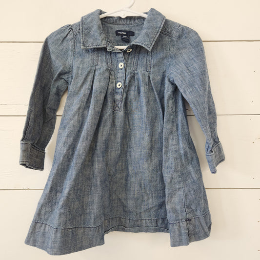 Size 18-24m | Baby Gap Denim Collared Dress