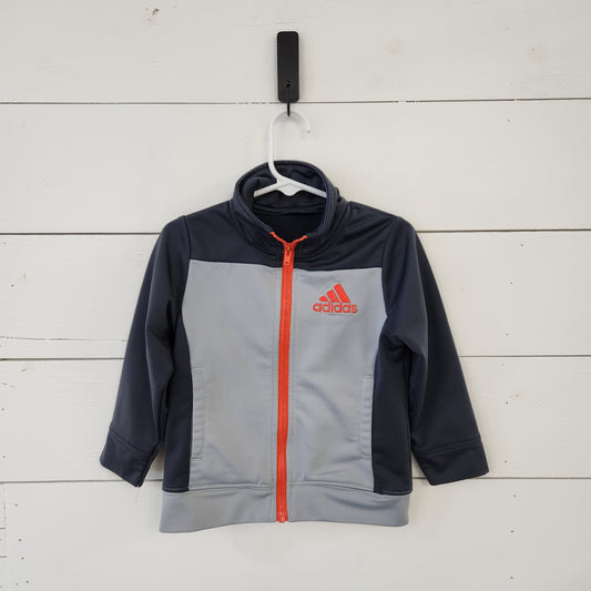Size 18m | Adidas Grey & Orange Zip Up