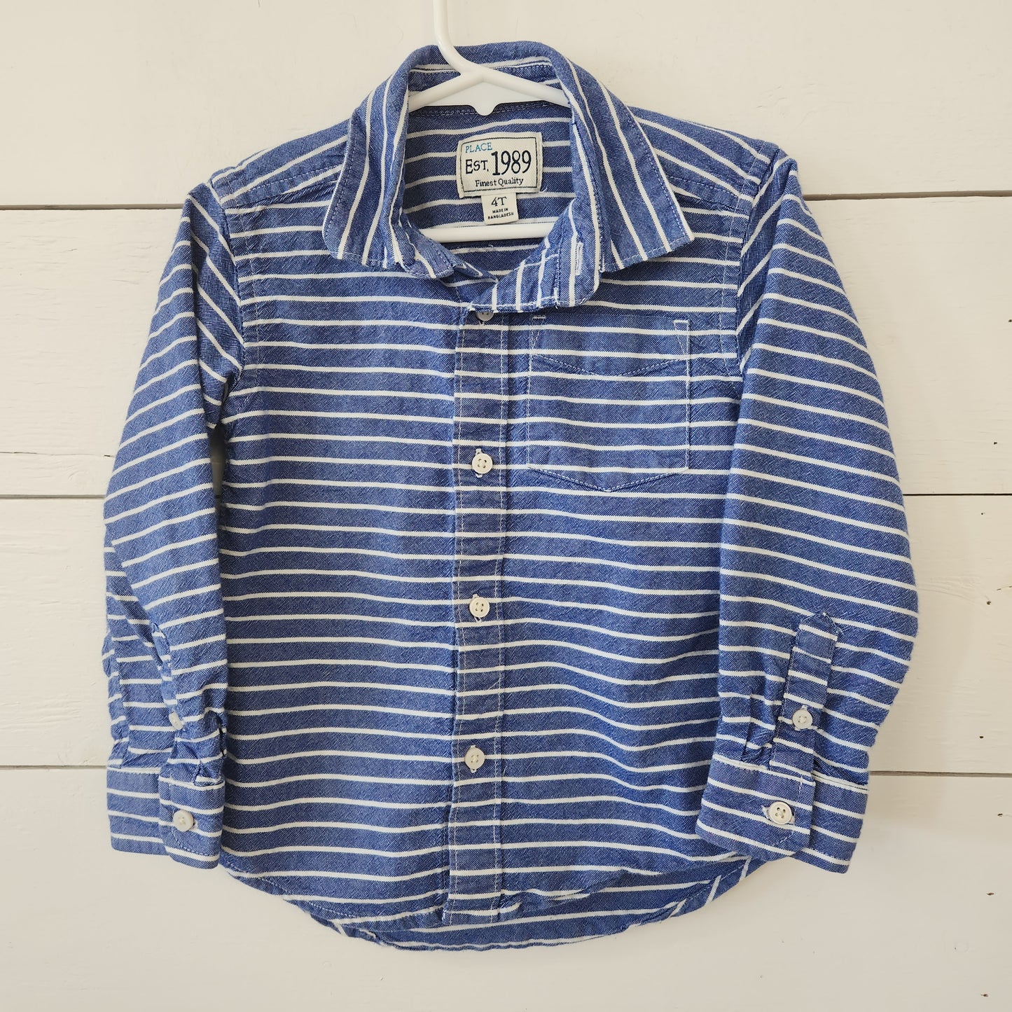 Size 4t | Place Blue Striped Buttondown