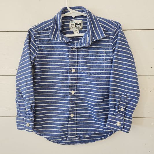 Size 4t | Place Blue Striped Buttondown