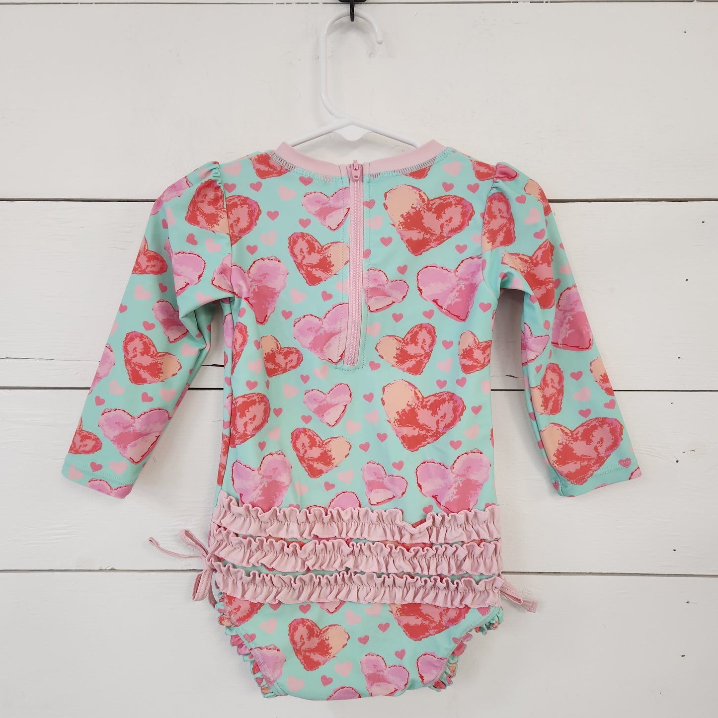 Size 18-24m | Ruffle Butts Heart Swimsuit