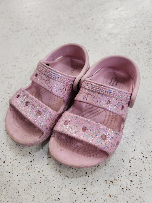 Size 8 | Crocs Pink & Sparkles