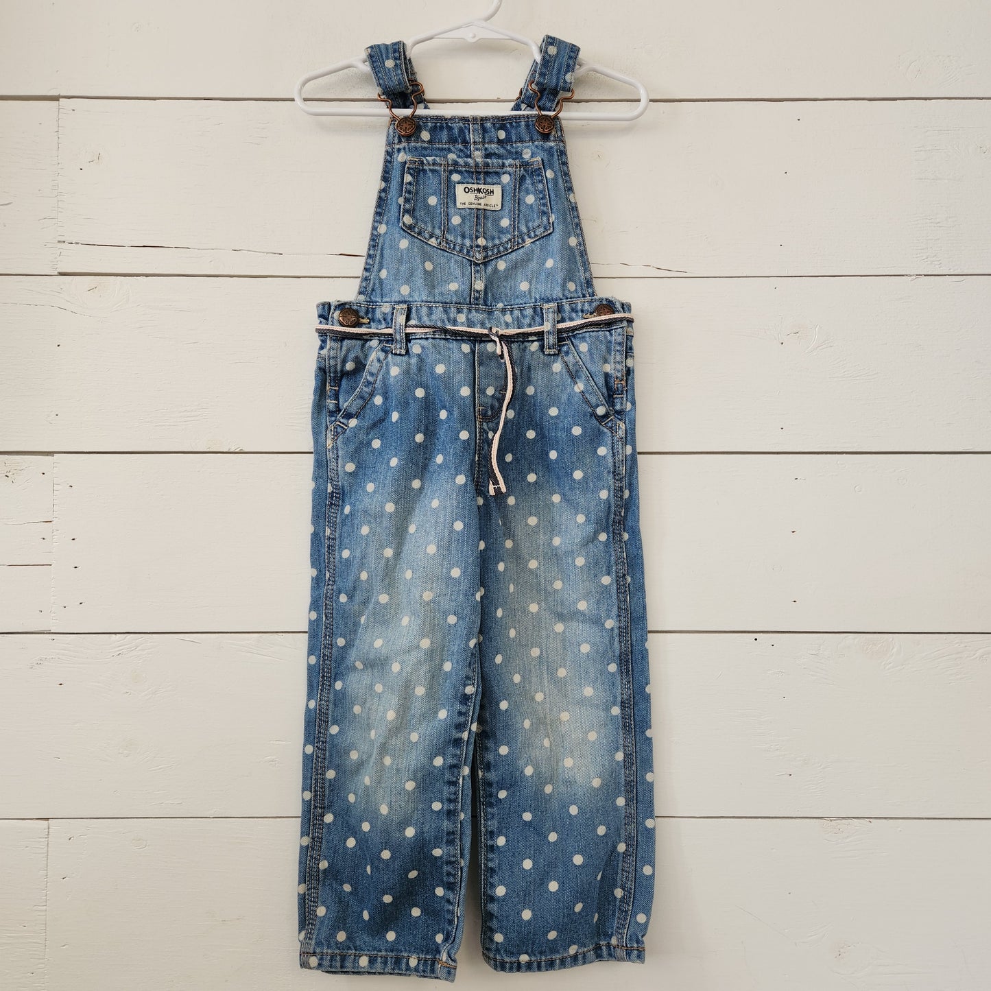 Size 3t | Oshkosh Polka Dot Overalls