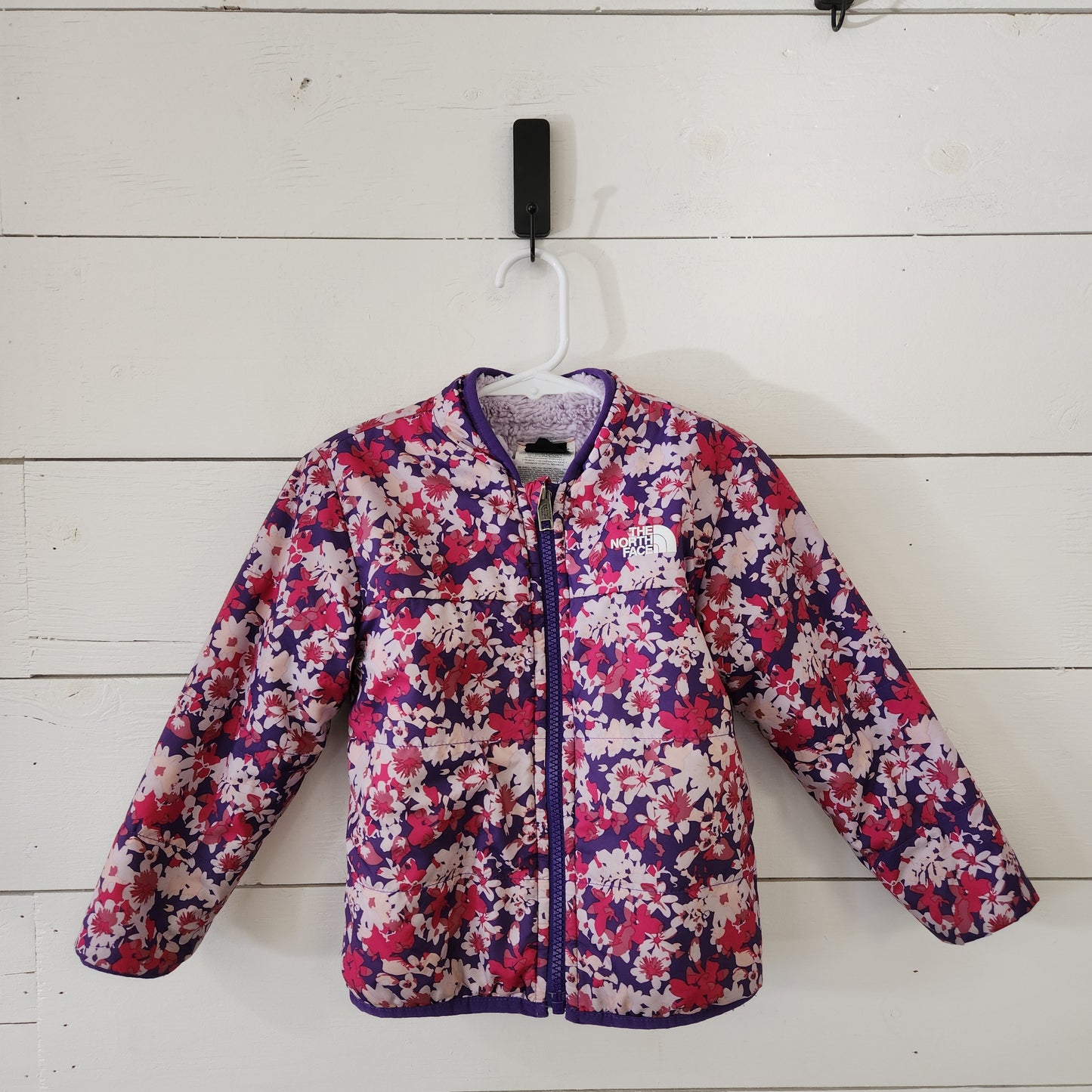 Size 18-24m | North Face Reversible Purple Floral Jacket