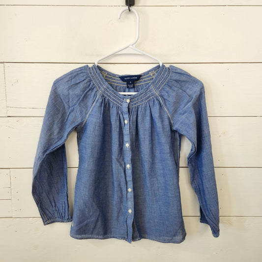 Size 8 | Ralph Lauren Lightweight Blue Buttondown