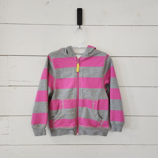 Size 4t | Hanna Andersson Grey & Pink Zip Up Hoodie