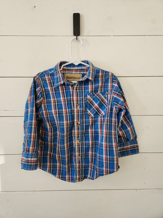 Size 3t | Ruff Hewn Blue Plaid Buttondown