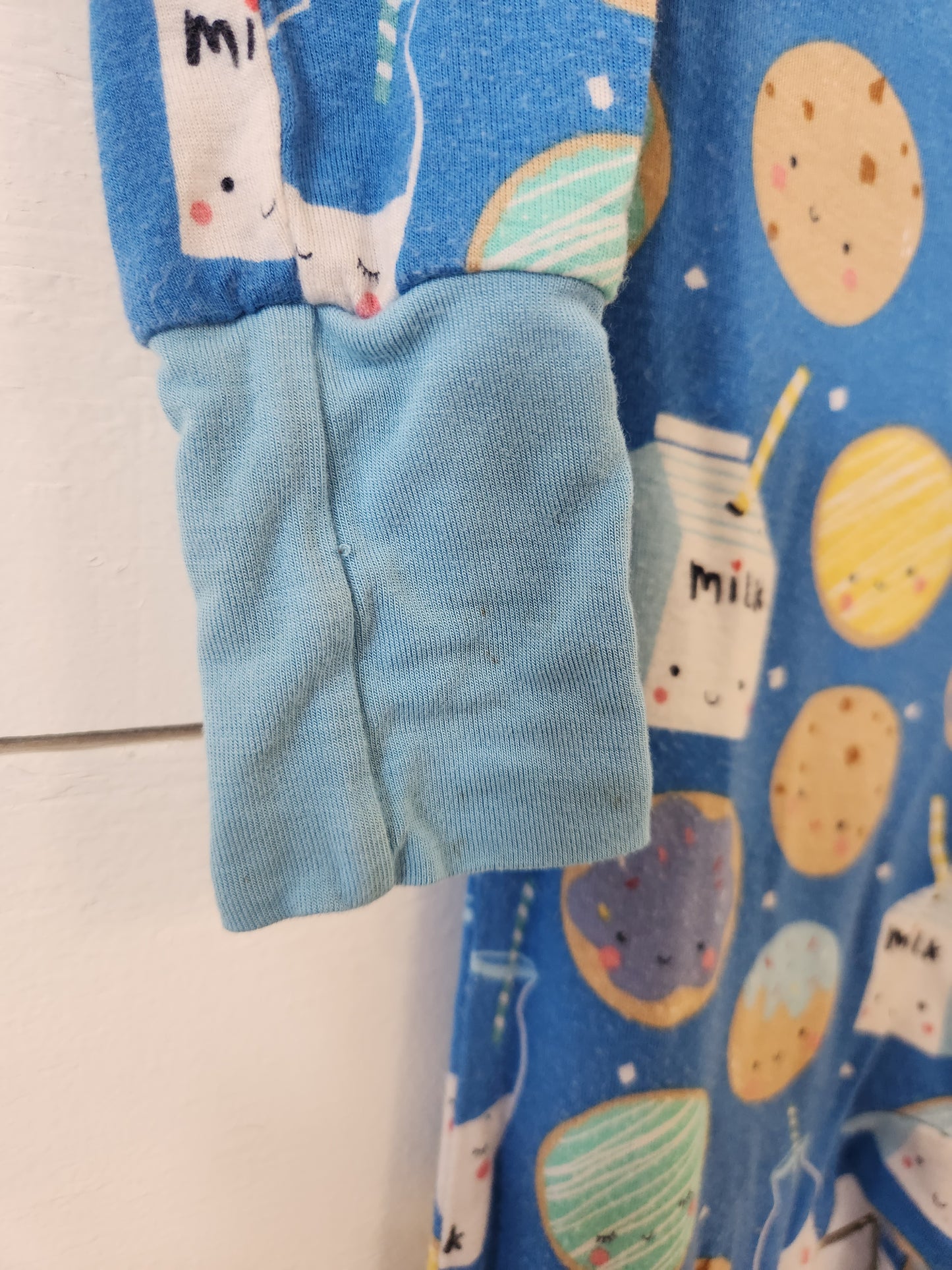 Size 18-24m | Little Sleepies Milk & Cookies Footie *stain