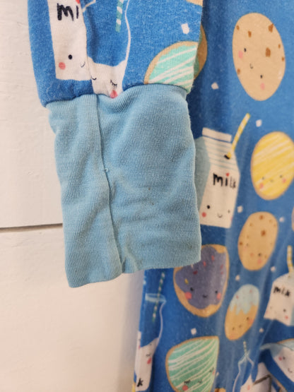 Size 18-24m | Little Sleepies Milk & Cookies Footie *stain