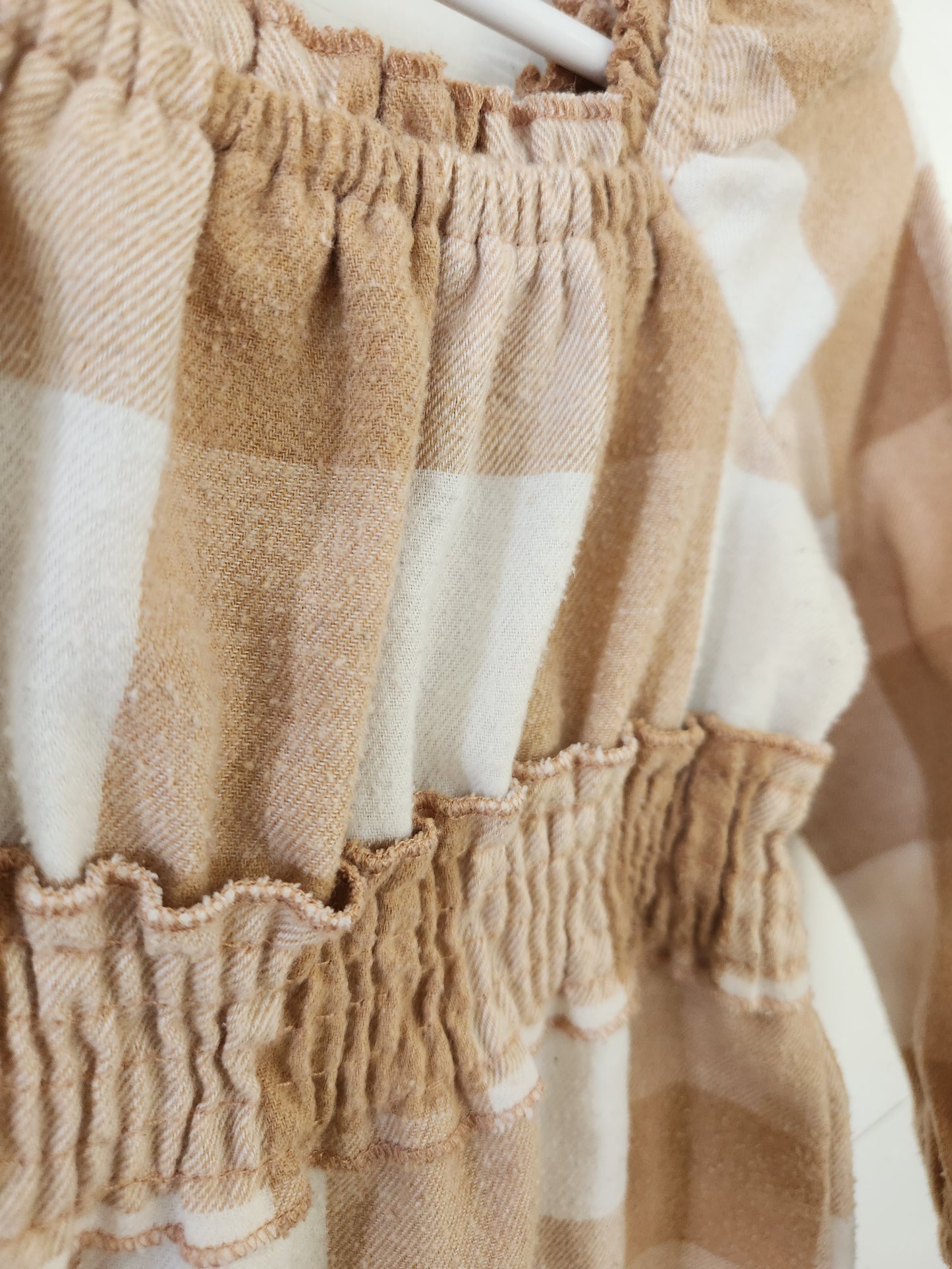 Size 24m | Btween Buffalo Check Tan Dress *piling