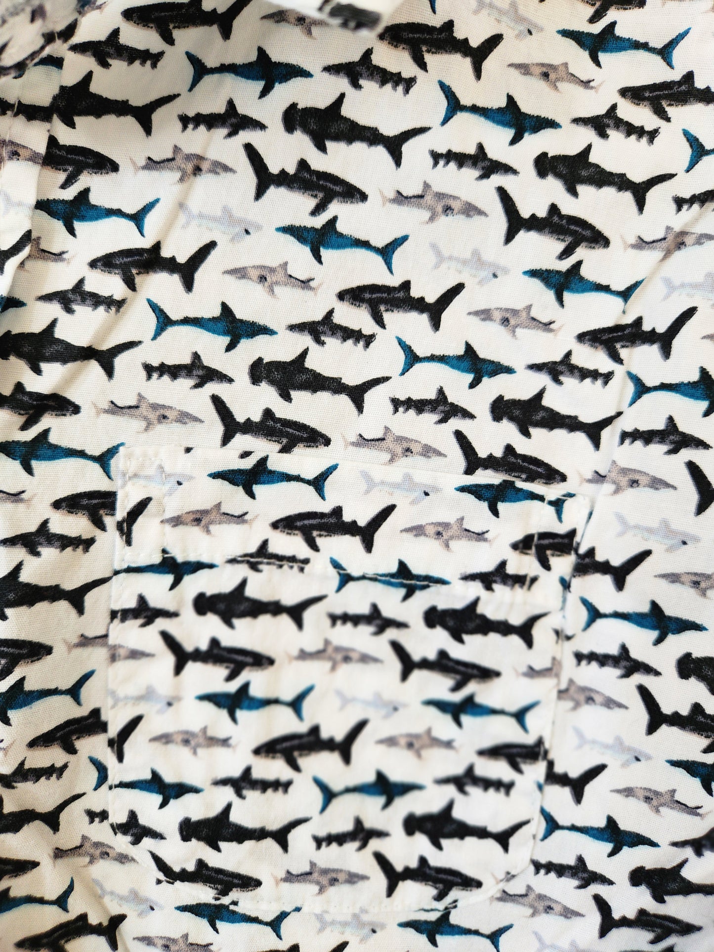 Size 10 | Flamehead Skate Shark Button Down Shirt